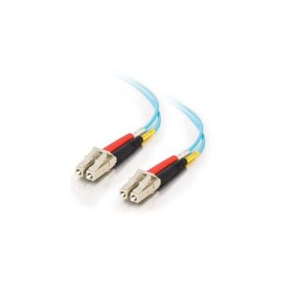 30m LC-LC 10Gb 50/125 OM3 Duplex Multimode PVC Fibre Optic Cable (LSZH) - Aqua